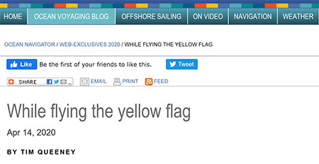 While flying the yellow flag