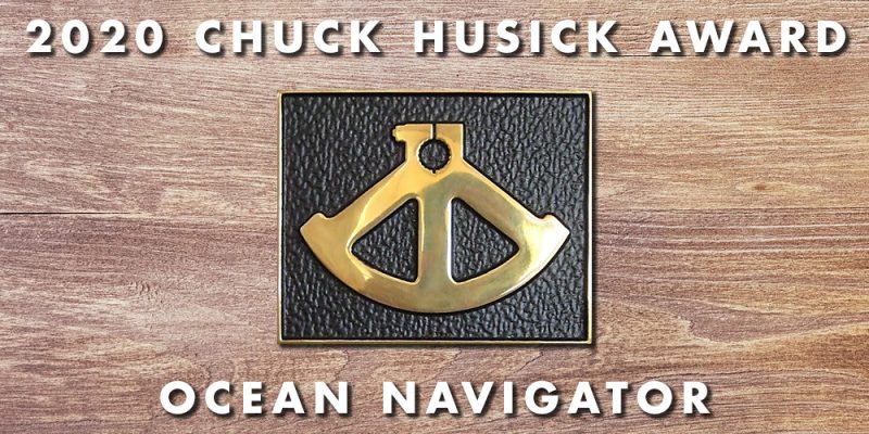 Ocean Navigator logo indicating 2020 chuck husick award 